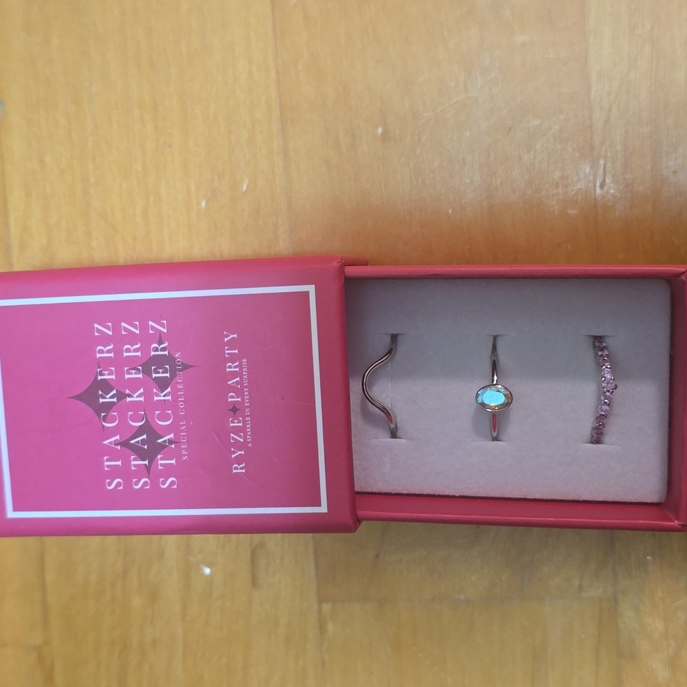 New With Box Ryze Sterling Silver Stackerz Rings. Size 6. - Picture 2 of 4